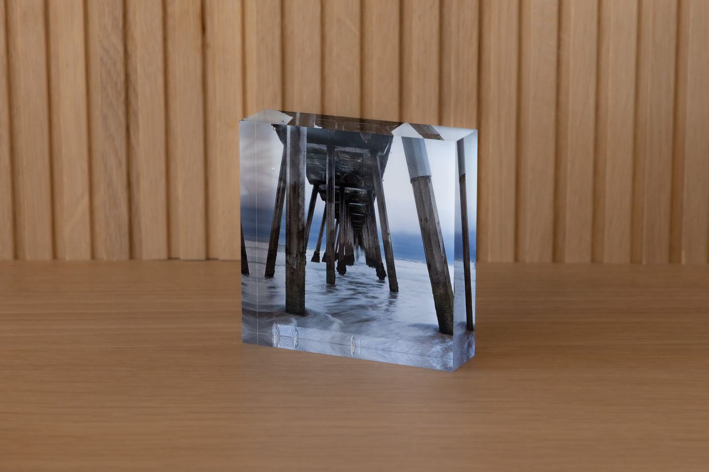 Under the Hermosa Pier Acrylic Block