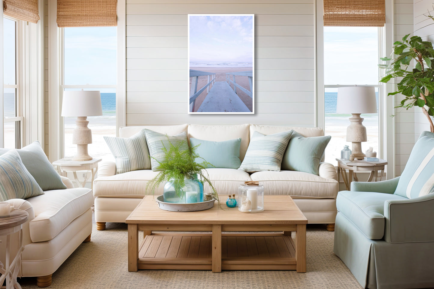 Beach Fade - Beach Tower Ocean Surf at Dusk Photos