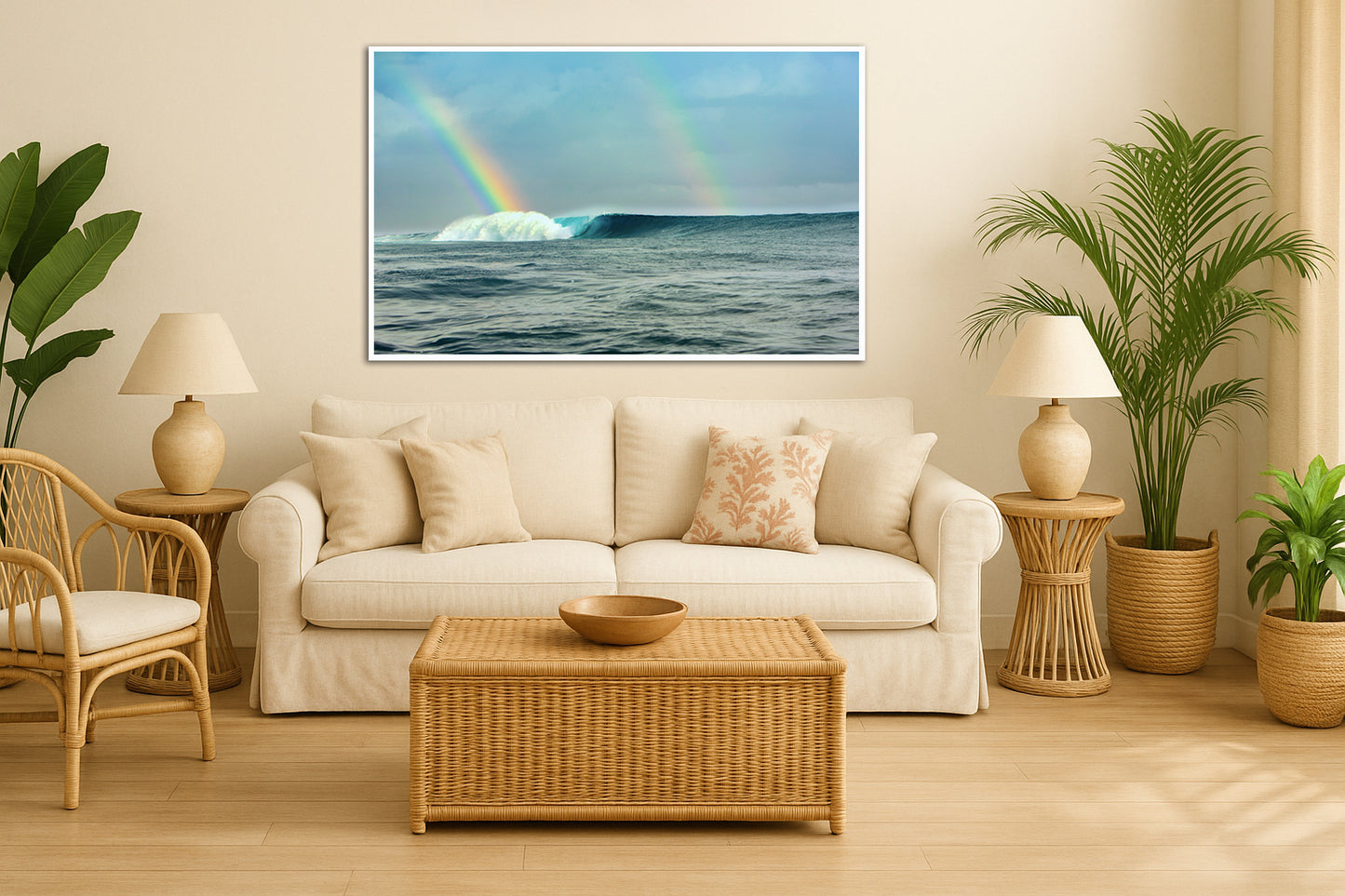 Catch the Rainbow - Tahiti Rainbow Wave Photos
