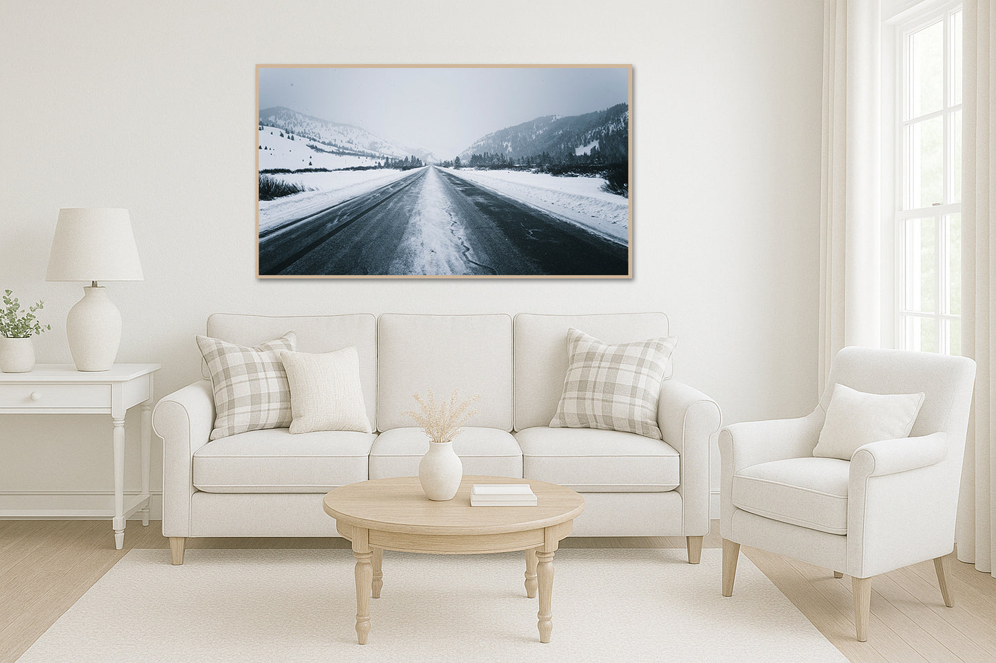 Destination Ahead - Sun Valley Snowy Highway Photos