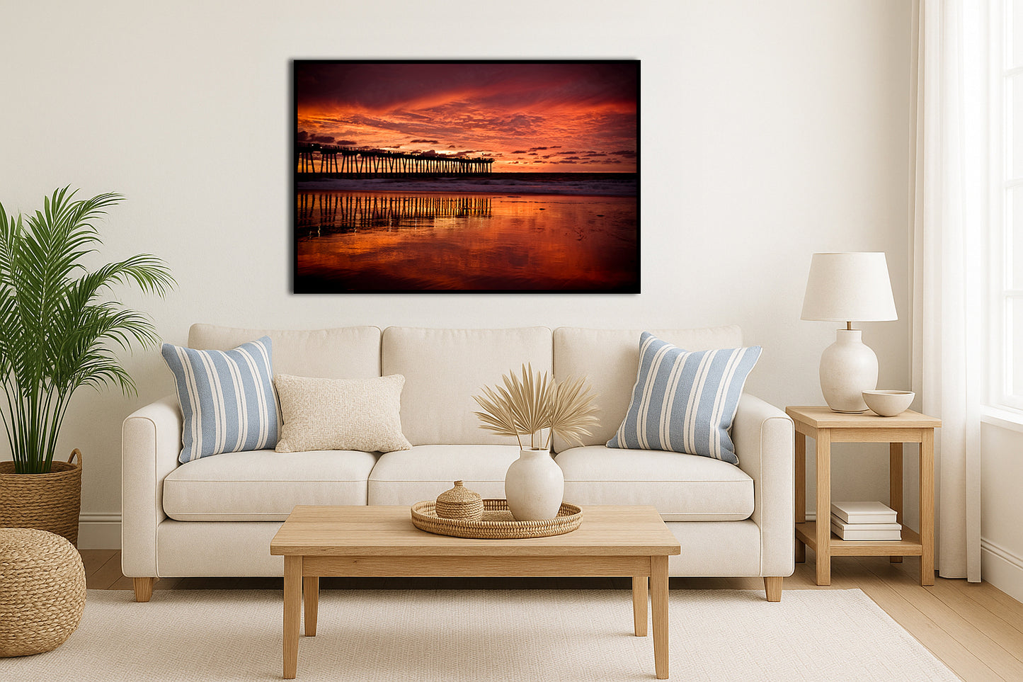 Fireside - Hermosa Beach Red Sky Photos