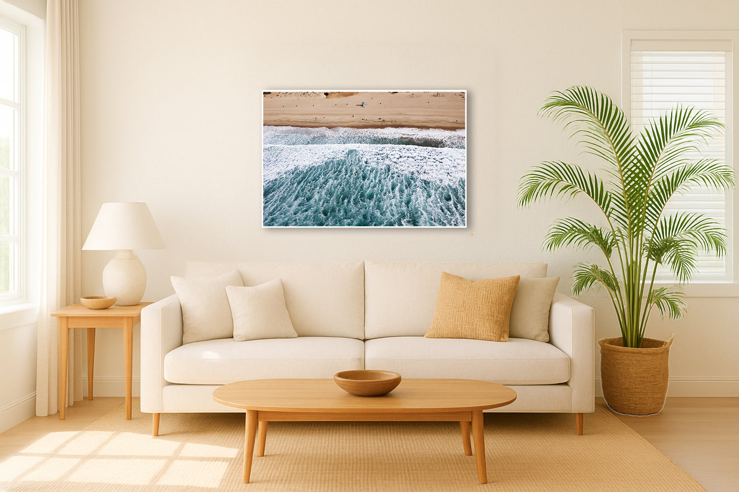 Grassy Knoll (Landscape) - Aerial Beach Waves Landscape Photos
