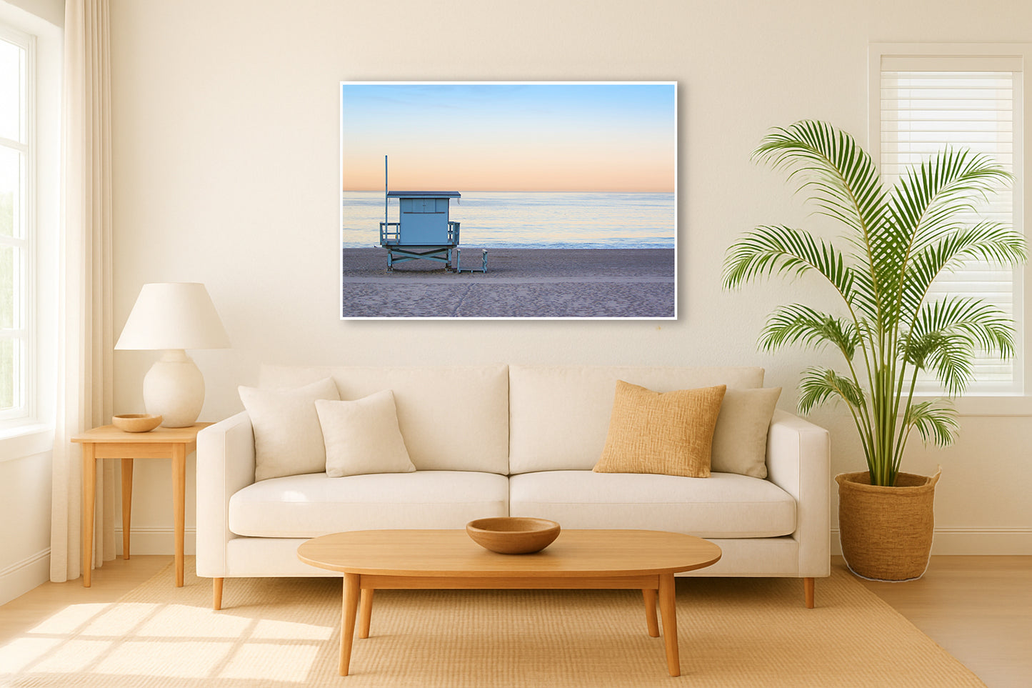 Horizon Line - Pastel Beach Lifeguard Tower Photos
