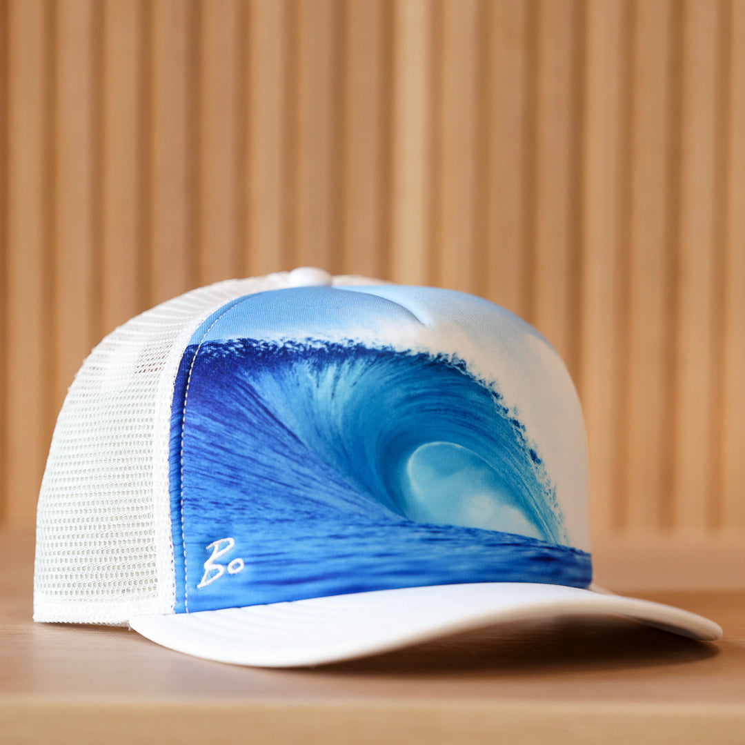Long Live the Dream - White Mesh Tahiti Wave Hat