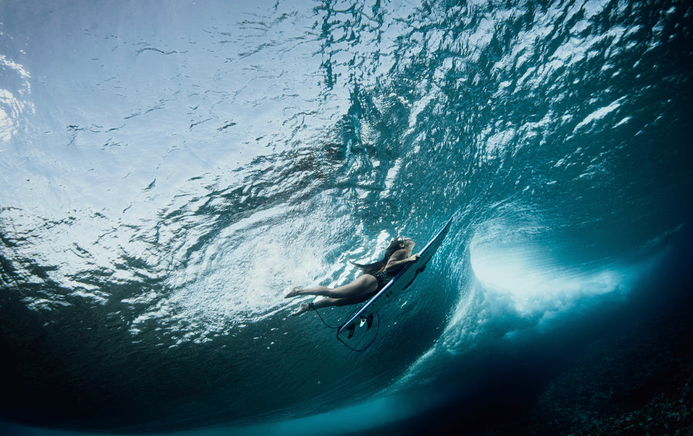 See the Light - Tahiti Underwater Surfer Photos