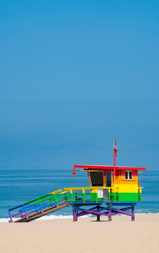 Rainbow Colors on Beach Tower Photos