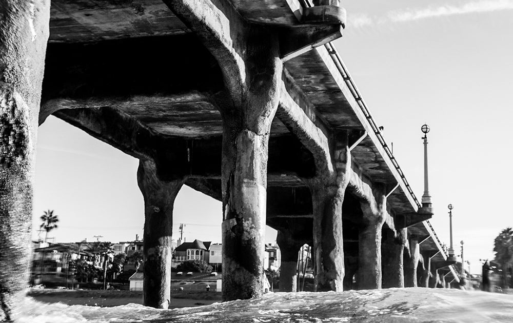 Under Pier Black and White Photos