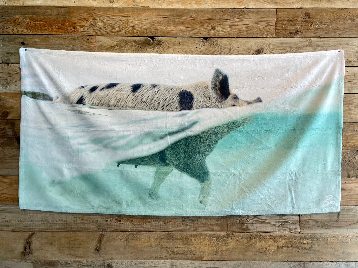 When Pigs Swim Beach Towel