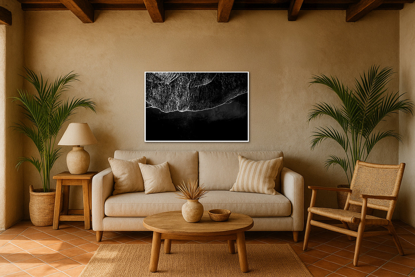 Black Sand Script - Black and White Photos of Costa Rican Waters