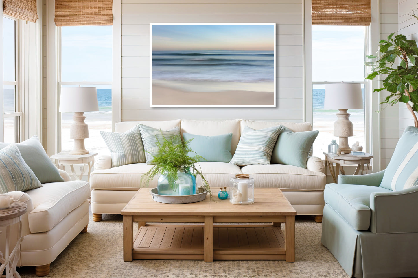 Blurred Lines - Abstract Pastel Ocean Photos