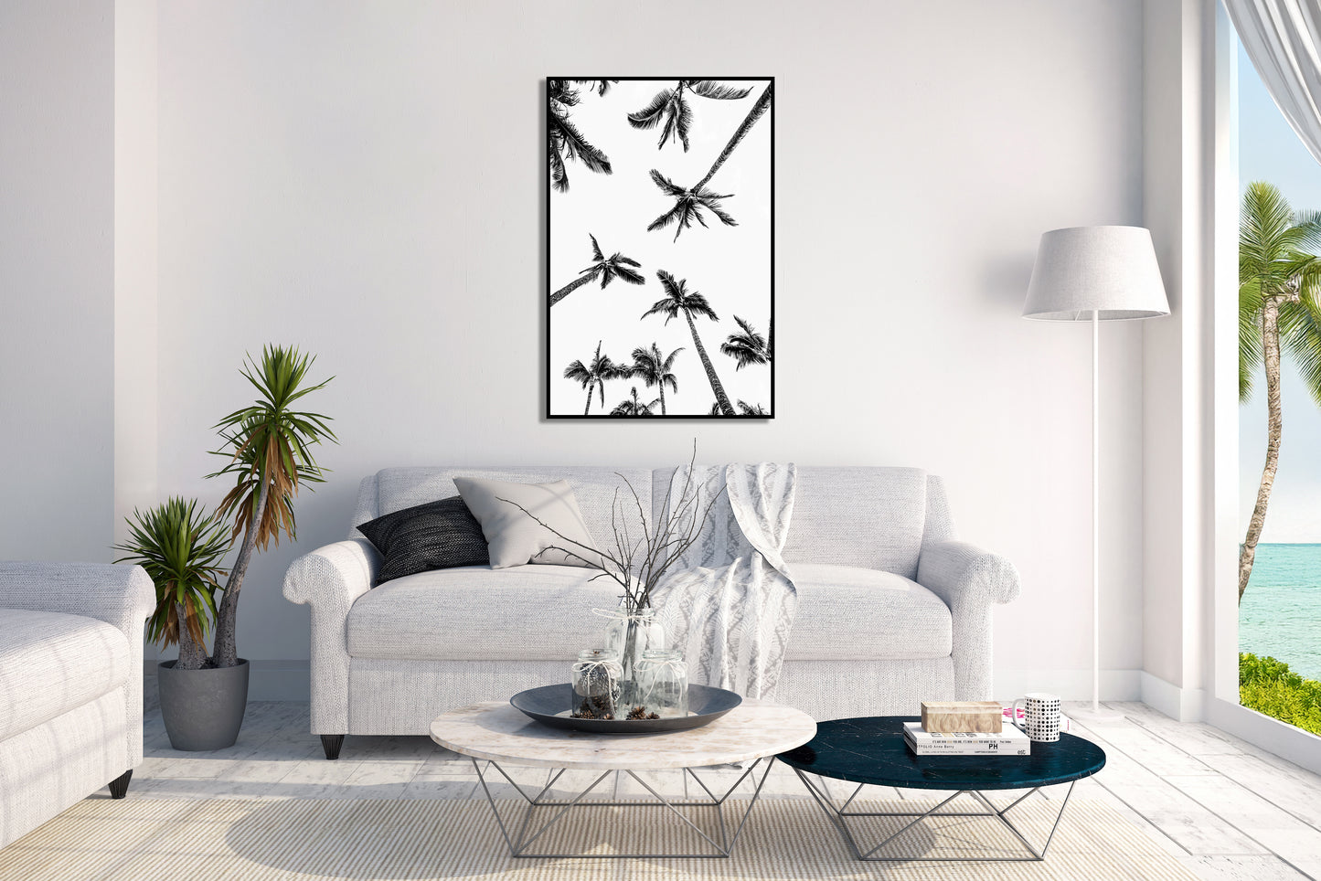 Falling Coconuts - Hawaii Palm Tree Photo