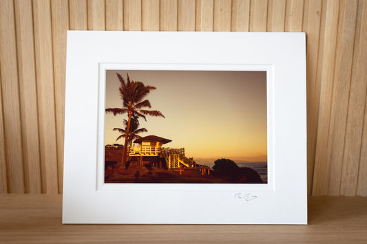 Hookipa - Matted Print - Maui Lifeguard Tower Photos