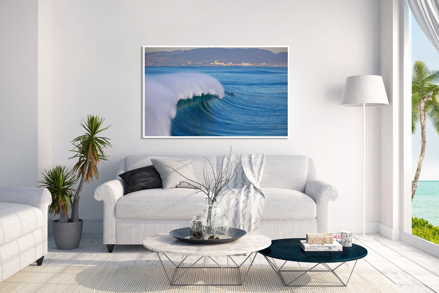 Left - Manhattan Beach Big Wave Surf Photos