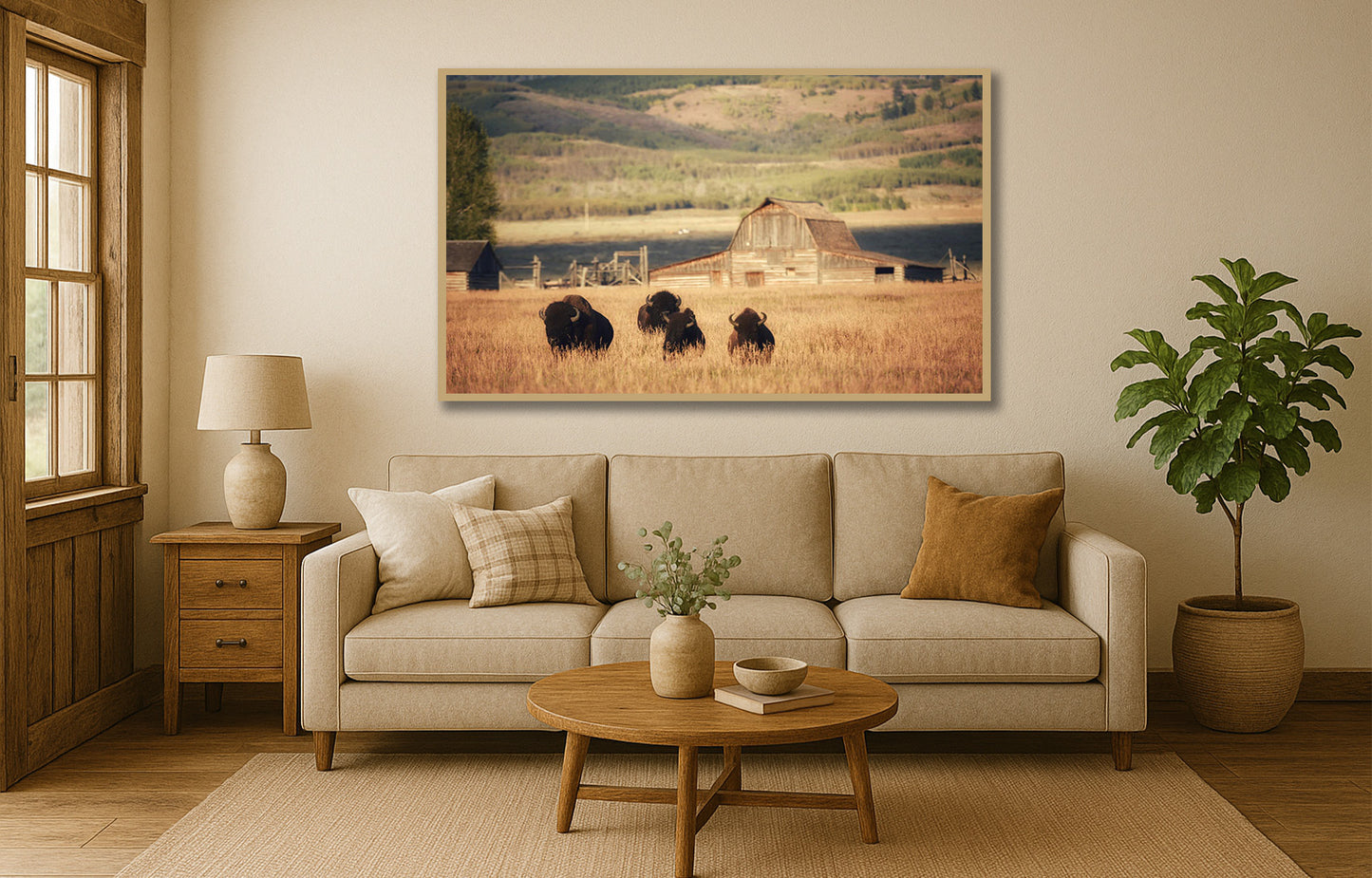 Out For A Stroll - Buffalo Herd and Barn Photos