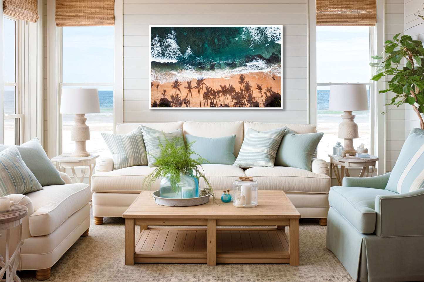 Palms Mark the Spot - North Shore Waialua Beach Palm Photos