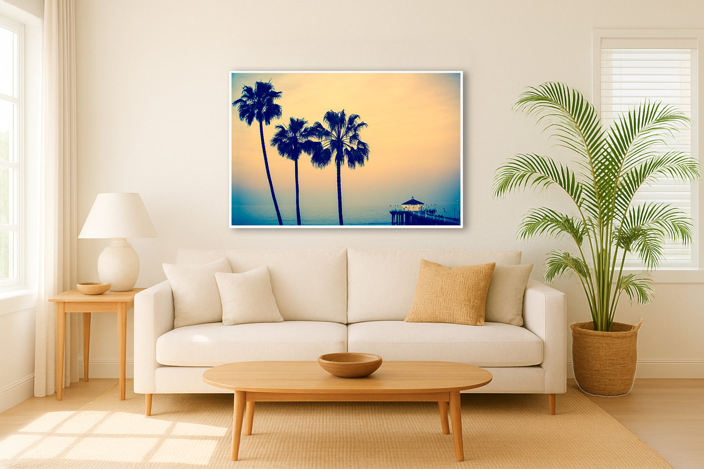 Passion Fruit - Blue Manhattan Beach Palm Trees Photos