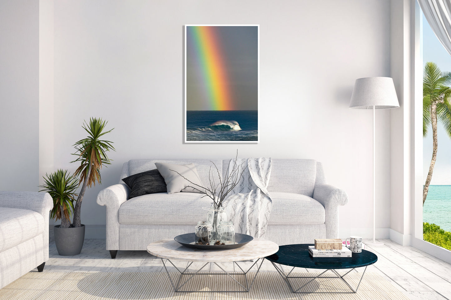 Rise and Shine - Manhattan Beach Waves and Rainbow Photos