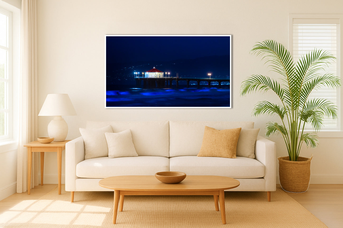 Spellbound - Manhattan Beach Pier at Night Photo