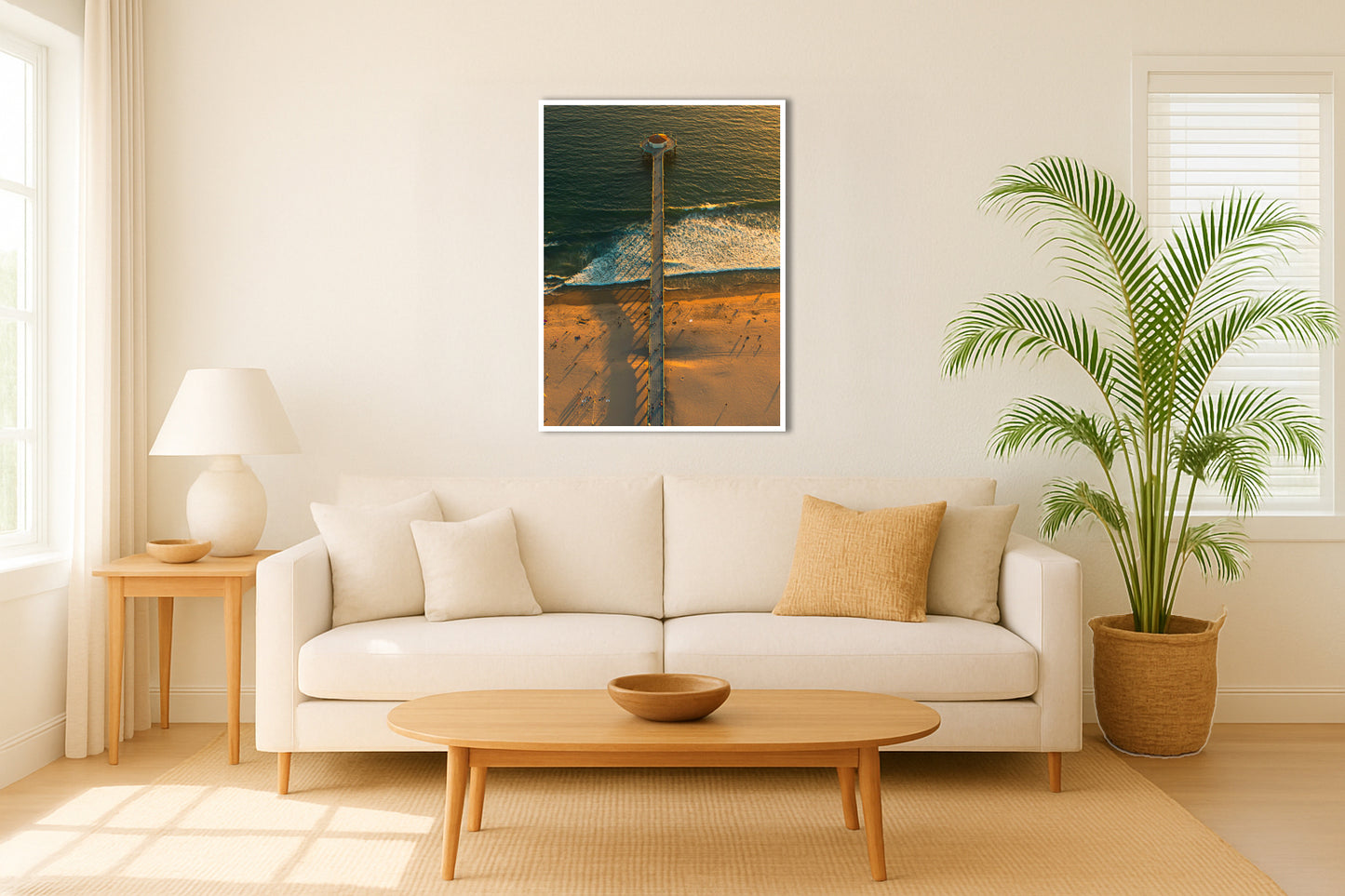 Straight Out - Aerial Manhattan Beach Pier Photos