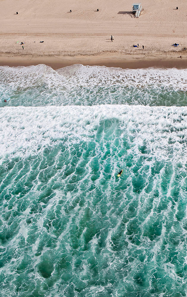 Aerial Beach Waves Portrait Photos