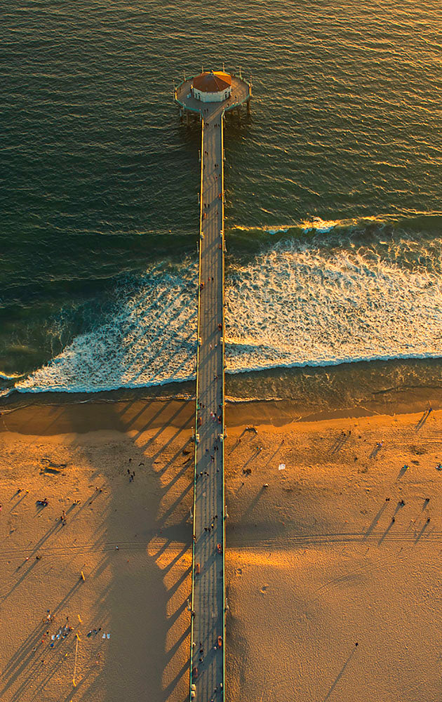 Aerial Manhattan Beach Pier Photos