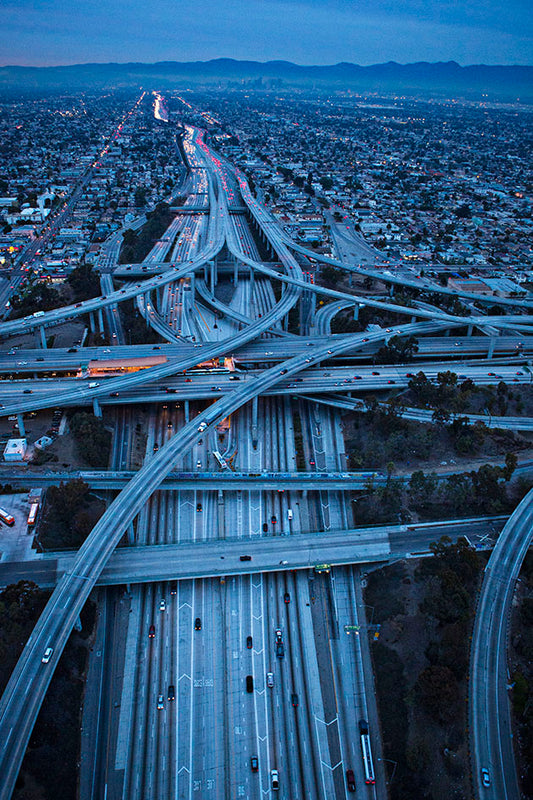 Blue Los Angeles Highway Aerial Photos