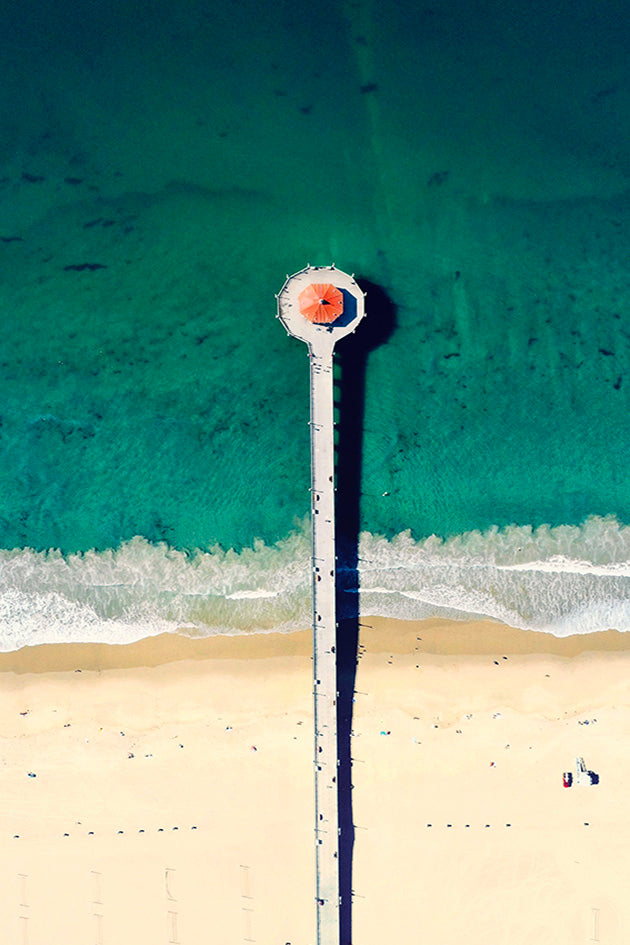 Manhattan Beach Aerial Pier Photo
