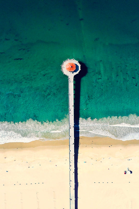 Manhattan Beach Aerial Pier Photo