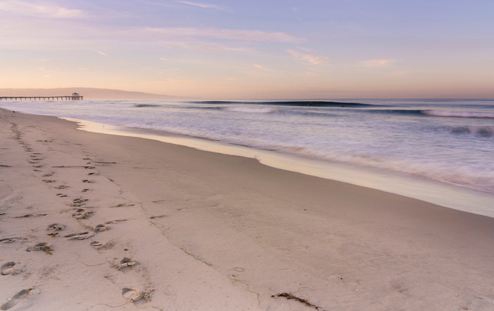 California Beach Footprints Photos