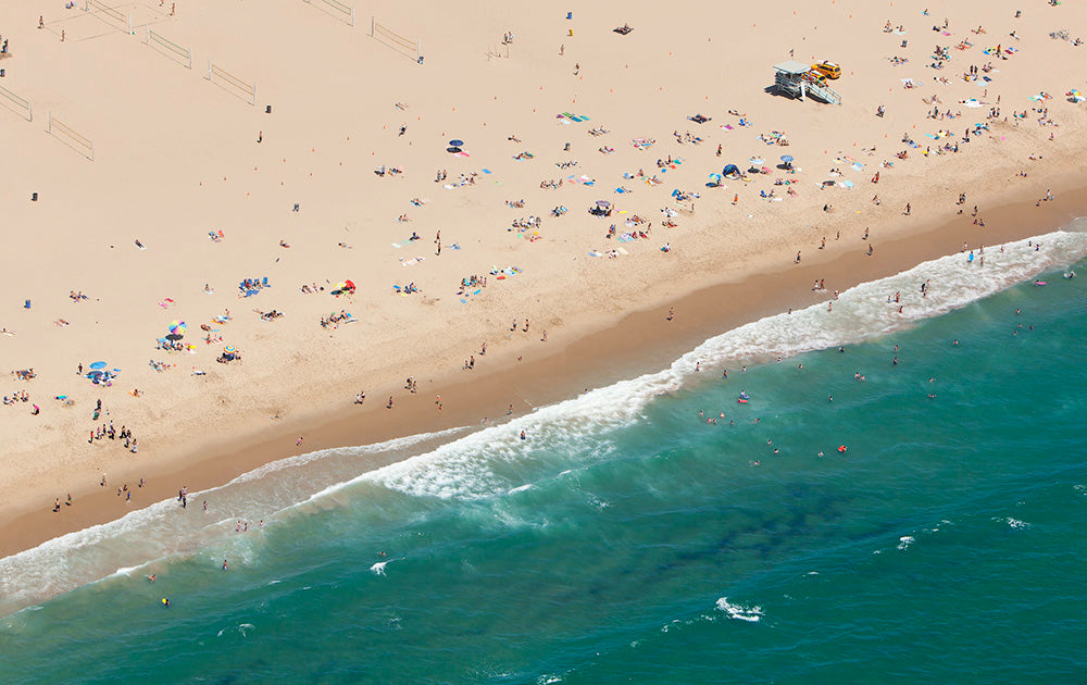 Hermosa Beach Aerial Sunbathers Photos