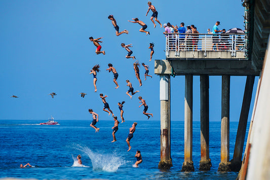 Hermosa Beach California Pier Jumpers Photos