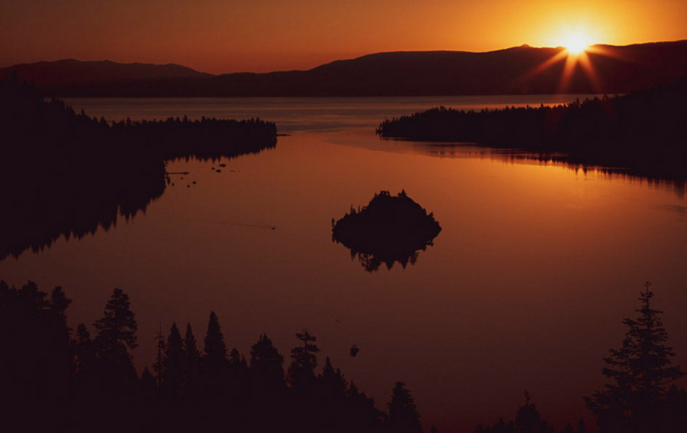 Lake Tahoe Aerial Dusk Photo Photos