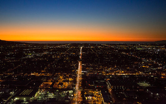 Los Angeles Aerial Dusk Photos