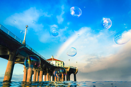 Manhattan Beach Pier Bubbles Photos