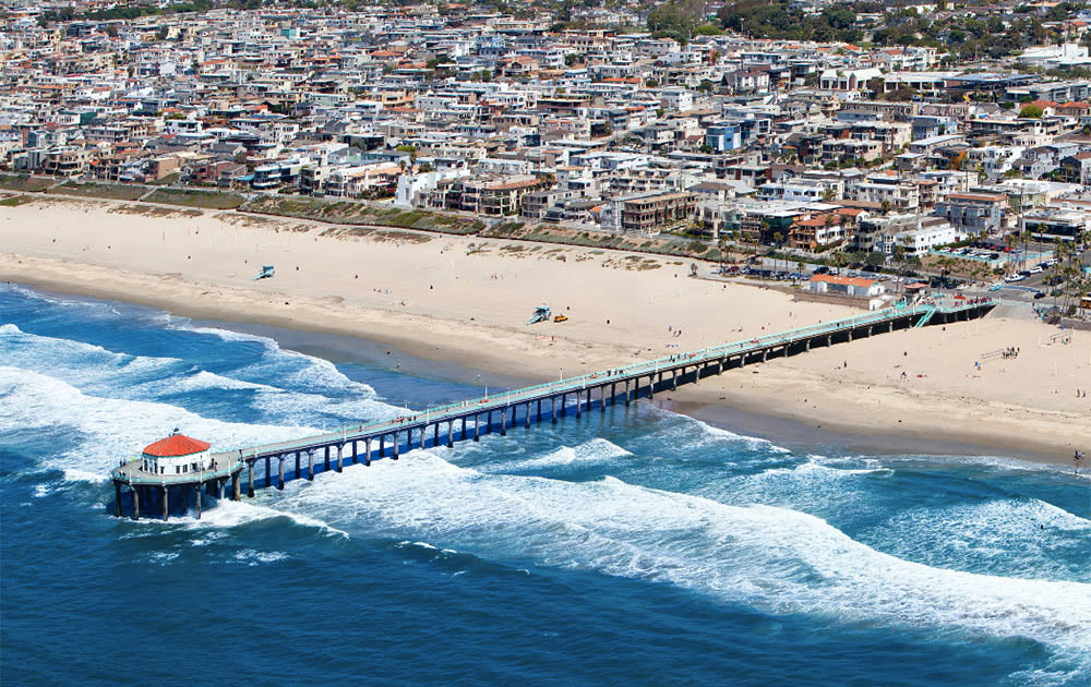 Manhattan Beach Piers Aerial Photos