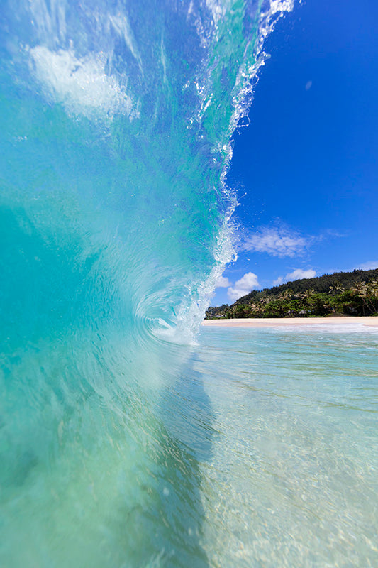 Oahu Hawaii Blue Wave Photos