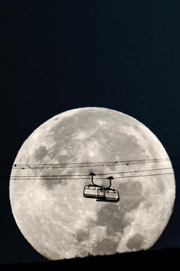 Park City Chairlift Moon Photos