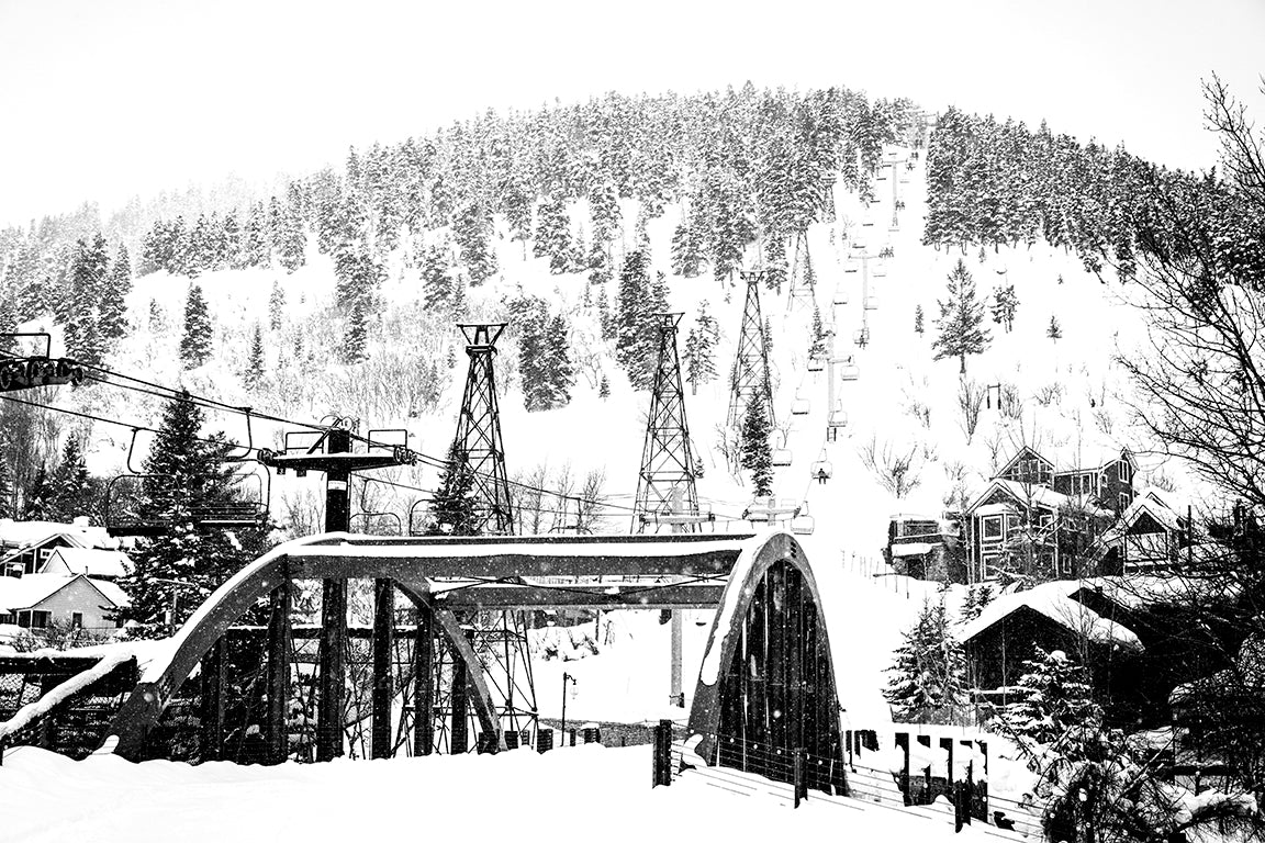 Park City Snowy Bridge Photo