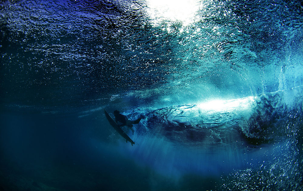 Tahiti Underwater Surfer Photos