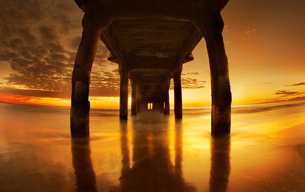 Under Pier at Dusk Photos