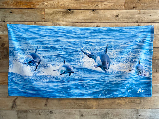 I'd Rather Be a Dolphin Beach Towel