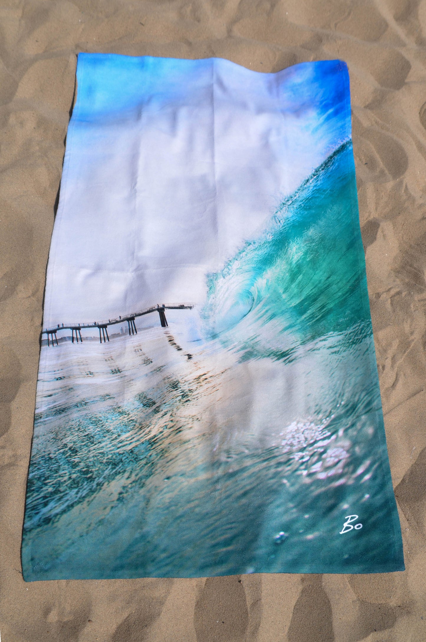 Happy Hour Blues Beach Towel