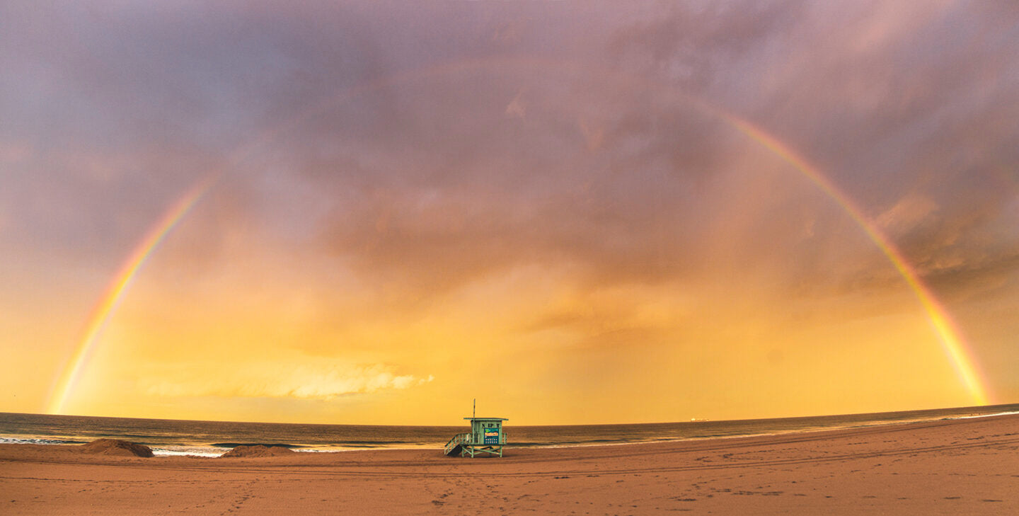 Ray of Hope - California Beach Rainbow Photos