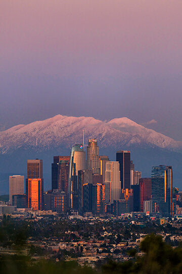 Frosted Tips - Los Angeles Skyline and Mountains Photos
