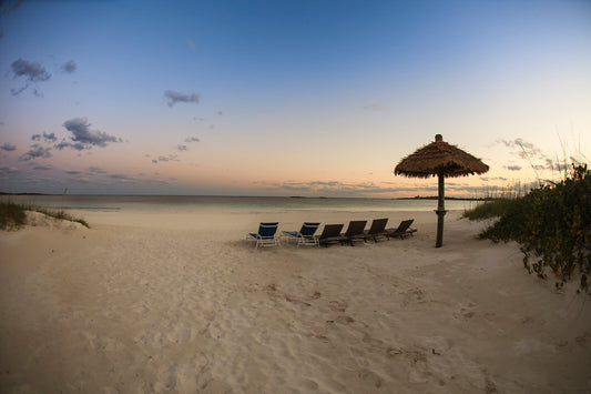 Out Front - Bahamas Dusk Beach Chairs Umbrella Photos